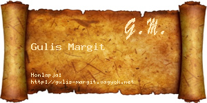 Gulis Margit névjegykártya